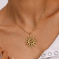 Taiyo Non-Tarnish Boho Sun Necklace: 18K Gold