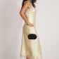Lace Trim Satin Midi Dress