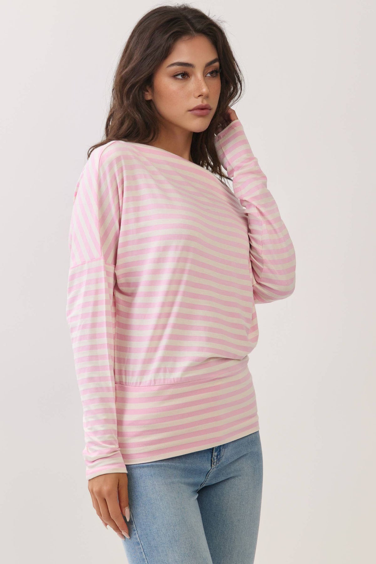 Off The Shoulder Stripe Top