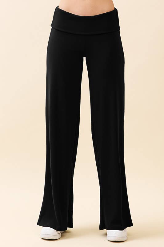 Soft Wide Fold Over Pants