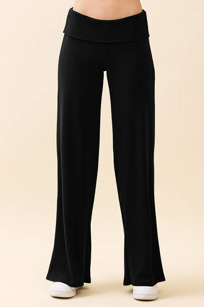 Soft Wide Fold Over Pants