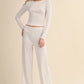 Heart Print Pointelle Lounge Bottoms