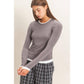 Layered Effect Long Sleeve Top