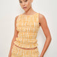 AINSLEY SMOCKED GINGHAM TANK