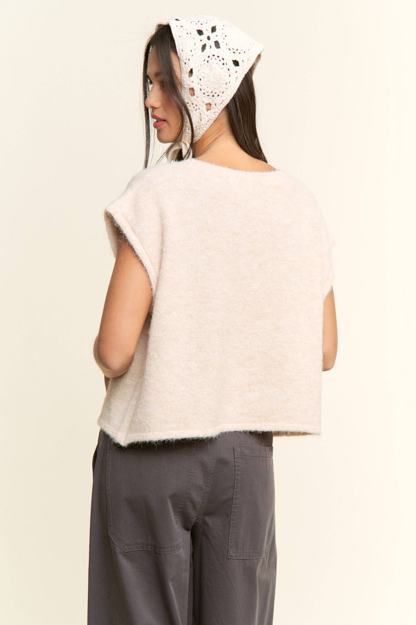 Soft Button-Front Knit Top