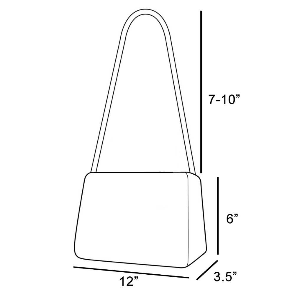 Grommet Accent Suede Hand Bag