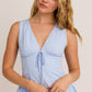 Baby Blue V-Neck Bustier Dress