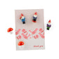 Colorful gnome + mushroom magnets