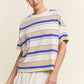 Stripe Oversized Short Sleeve Top