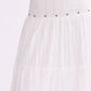Grommet + Detailed Haky Hem Maxi Skirt