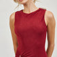 Gold Accent Ruched Slinky Maxi Dress