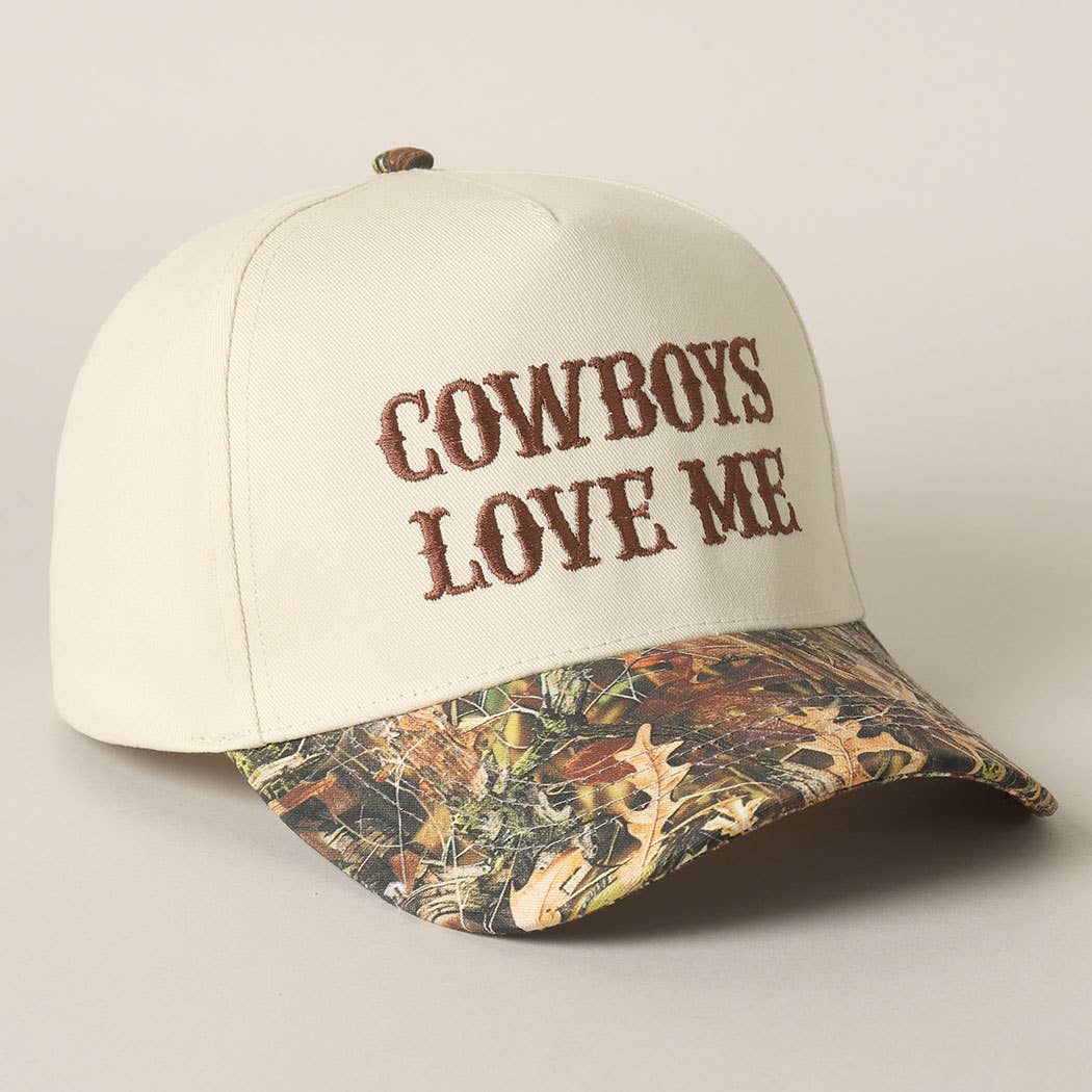 Cowboys Love Me Embroidery Camo Two-Tone Cap