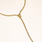 Cieline 18K Gold Non-Tarnish CZ Lariat Necklace