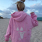 Lottie Pink Bikini Beaded Ocean Hoodie