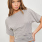 DELILAH STRIPED ONE SHOULDER TOP