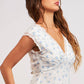 Floral V-neck Open Back