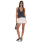Pinstripe Scrunch Halter Top in Black
