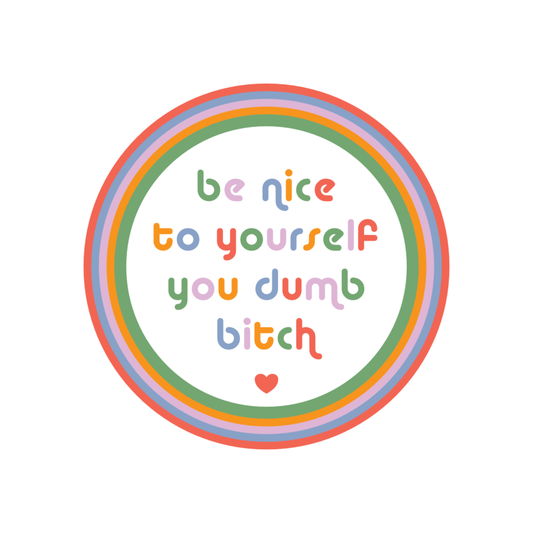 Be Nice You Dumb Bitch Vinyl Sticker