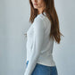 Long Sleeve Half Button Up Top