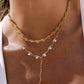 Yonder 18K Gold Non-Tarnish CZ Y Drop Necklace