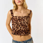 Leopard Back Tie Tank