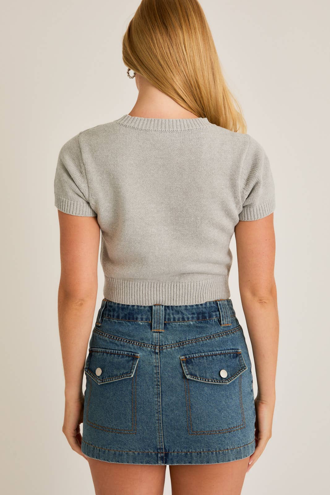 Short Sleeve Teddy Bear Top