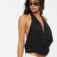 SOLID COLOR V-NECK TOP