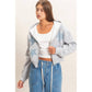 Star Patch Zip-Up Hoodie