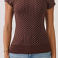 Polka Dot Boat neck Top