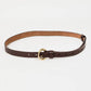 Circle Buckle Leather Belt