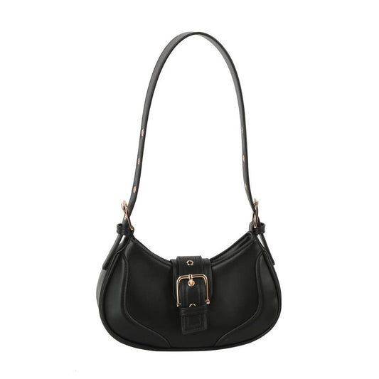 Buckle Crescent Shoulder Bag