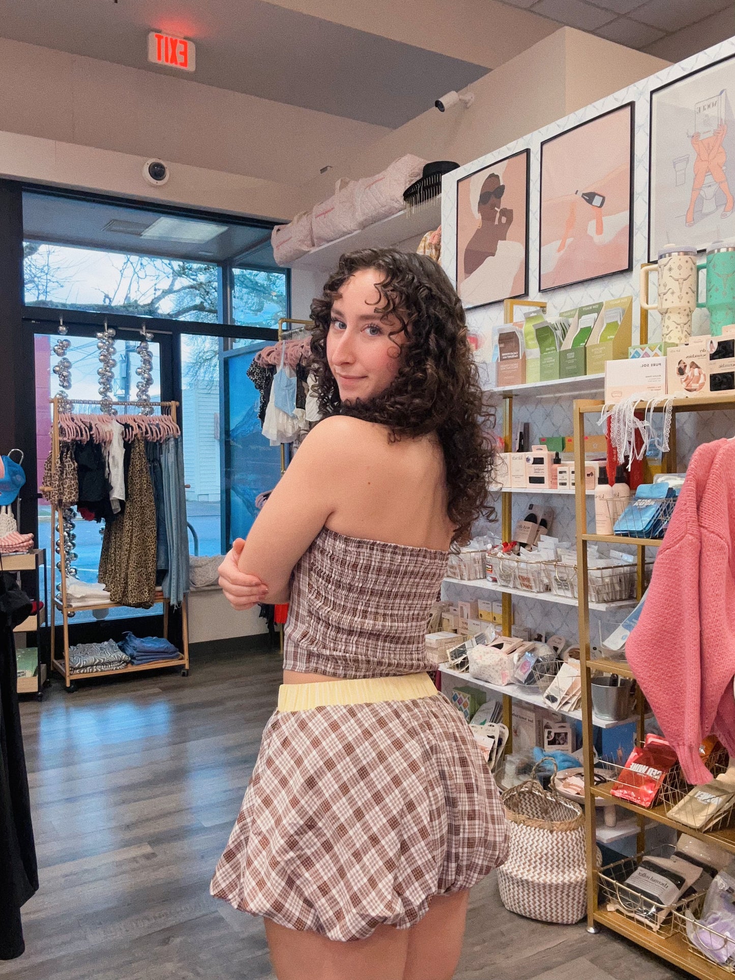 Checkered Tube Top