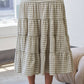 Tiered Plaid Skirt