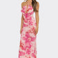 Pink Flower Halter Dress