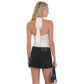 Low Rise Denim Mini Skirt in Black