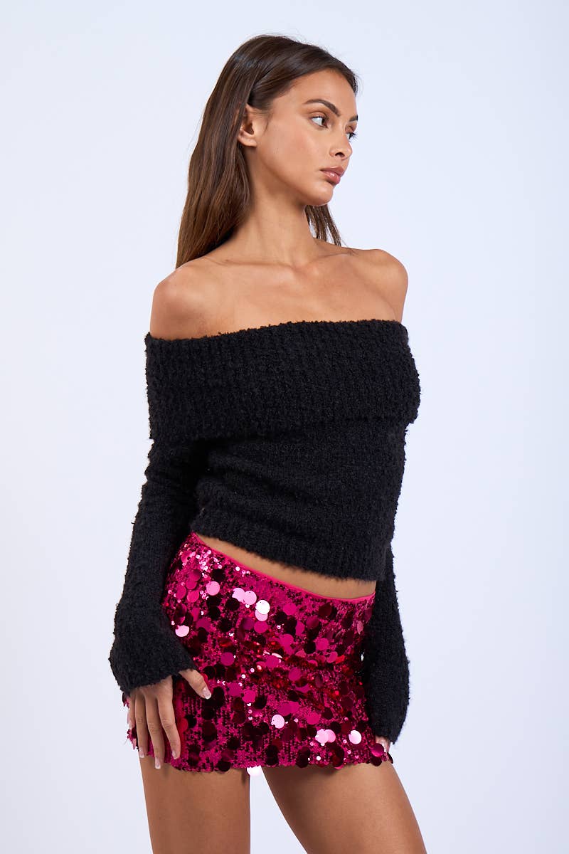 Overfold Knit Sweater