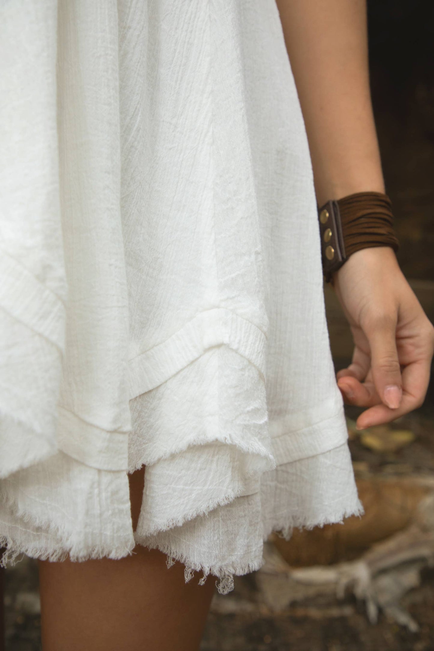 Amber Frayed Hemline Baby Doll Dress