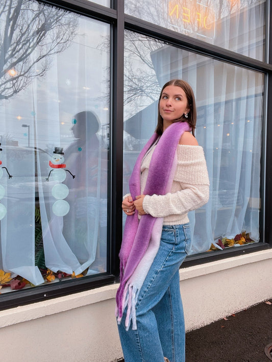 Purple Blanket Scarf