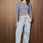 LONG SLEEVE FITTED KNIT TOP