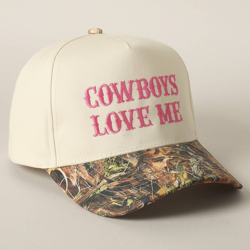 Cowboys Love Me Embroidery Camo Two-Tone Cap