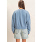 Star Patch Sleeve Sweatshirt