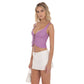 Polka Dot Front Tie Vest Top in Purple
