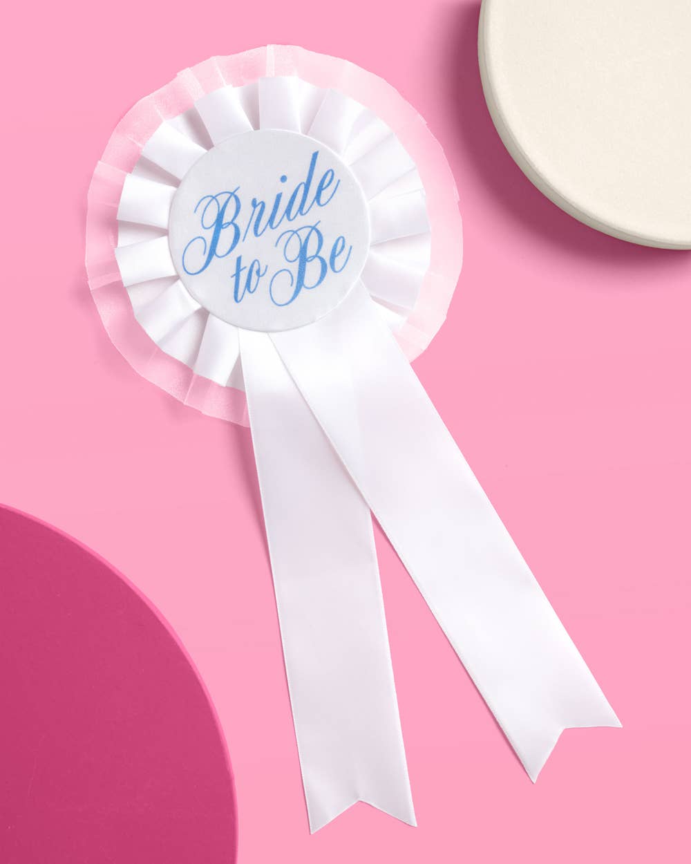 Bride Prize Ribbon | white, blue, bridal, glam