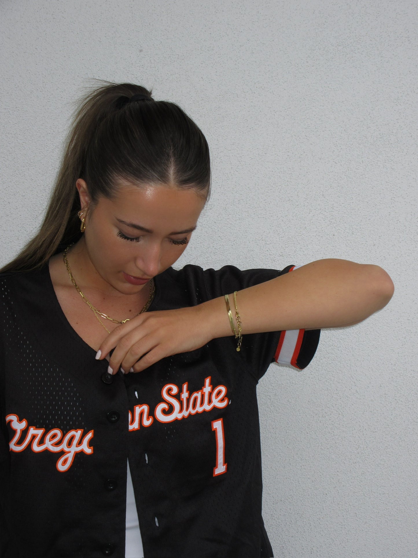 Black OSU #1 Baseball Jersey