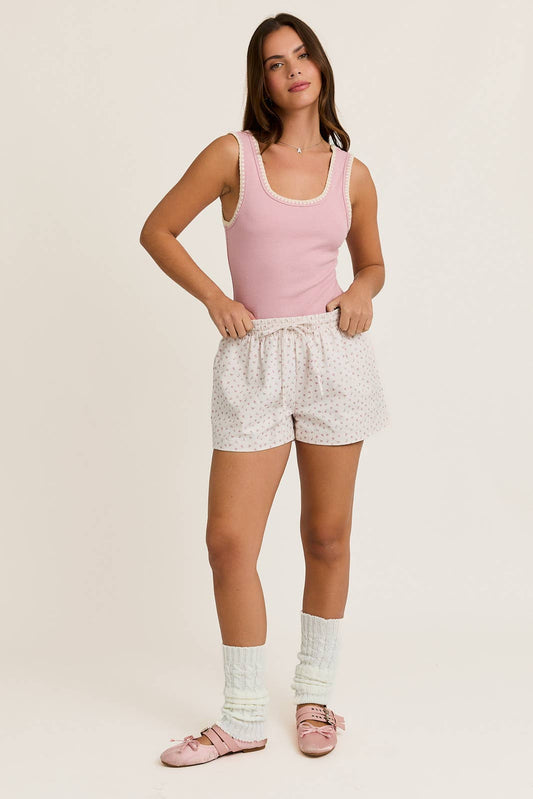 Floral Denim Shorts