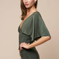 Plunging Short Sleeve Fitted Top