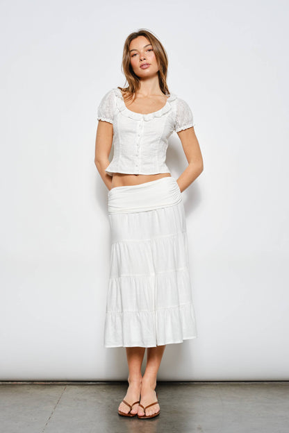 Regan Fold Over Skirt Midi