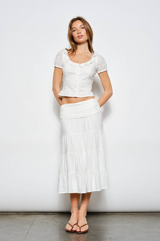 Regan Fold Over Skirt Midi