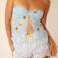 Ruffled High-waist Shorts With Stripes And Bow