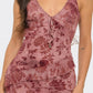 Ruffle Trim Slit Front Maxi Dress